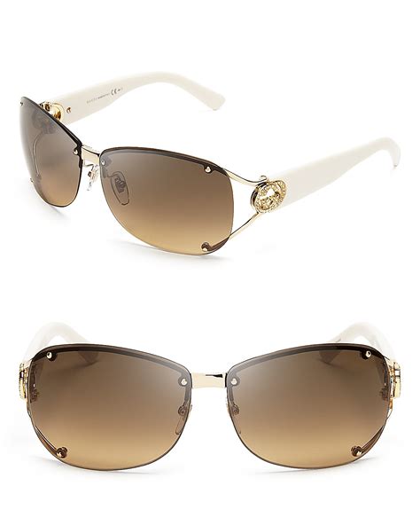 gucci sunglasses women white|gucci rimless sunglasses for women.